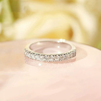 Bague minimaliste en argent sterling S925, cercle uni, sertie de zircon 3 mm, best-seller