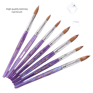 Pinceau à poudre acrylique 100% poils de Kolinsky, manche en bois, outil professionnel de beauté pour la manucure en salon - Product Image 3