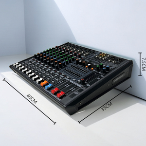 LAIKESI -M808FX มิกเซอร์เสียงระดับมืออาชีพ ตัวเครื่องโลหะ 8 ช่องสัญญาณ พร้อมพลังงาน <span class=keywords><strong>Phantom</strong></span> 48V ฟังก์ชันบันทึกเสียง 16DSP ฟังก์ชันปิดเสียง เชื่อมต่อกับคอมพิวเตอร์ - Product Image 2