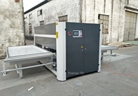 Machines à bois TC Presse à membrane sous vide automatique pour feuille de pvc pour la stratification de porte avec placage de pvc (deux tables)