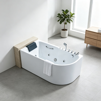 Baignoire autoportante en acrylique sur mesure avec robinet, baignoire moderne pour la maison