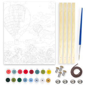 Wingart งานฝีมือสำหรับเด็กลูกโป่งภาพ<span class=keywords><strong>วาด</strong></span>แบบ DIY ภาพวาด<span class=keywords><strong>ทราย</strong></span>ชายหาดทำด้วยมือด้วยชุดตัวเลขออกแบบสำหรับผ้าใบสำหรับเด็ก - Product Image 2