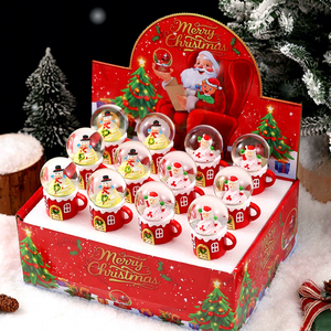 Christmas Gift Set Luminous Glowing Resin Crystal Ball <b>Train</b> for Snowman Ornament Holiday Decorations - Product Image 6