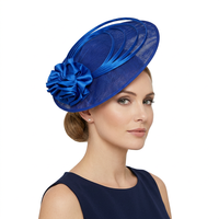 Chapeau de mariée de style euro-américain de luxe léger, en lin jacquard uni, toutes saisons, pour occasions formelles, courses hippiques et église