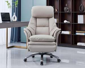 Nuova Sedia da Ufficio Direzionale di Lusso Ventilata e Reclinabile in Pelle Premium per Casa e Ufficio - Product Image 2