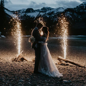 Boîte de ce thé en poudre de titane pour fête de mariage, base rotative à froid, pyrotechniques, brillant - Product Image 6