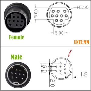 Câble vidéo S-Vide DIN 9 broches mâle-mâle ou mâle-femelle pour appareils vidéo tels que récepteurs, projecteurs, caméras - Product Image 6