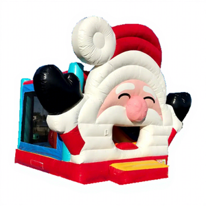 Castillo Inflable Comercial con Tobogán y Brincolín con Temática de Santa Claus Navideño <span class=keywords><strong>para</strong></span> Niños, con Soplador, <span class=keywords><strong>para</strong></span> Jardín - Product Image 1