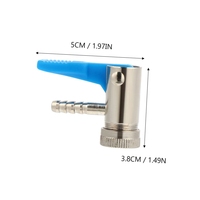Connecteur de valve à tête de serrage rapide en alliage de zinc avec poignée bleue pour gonflage de pneus, compatible avec les lignes de pompe à air comprimé