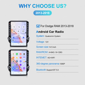 NaviHua, actualización de coche, pantalla Tesla de 14,5 pulgadas, <span class=keywords><strong>Android</strong></span>, Radio para coche, navegación GPS, Multimedia, Carplay, estéreo para Dodge Ram 2013-2018 - Product Image 5
