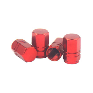 Tapas de válvula hexagonales de aleación de aluminio para reparación de neumáticos sin cámara, paquete de 4, boca americana de acero inoxidable - Product Image 4
