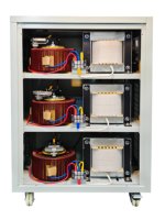 Stabilisateur de tension AVR-80KVA 20KVA intelligent triphasé en cuivre AC 380V 1% Affichage LED 1% Réglable Moteur servo Certifié CE 98%