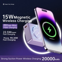 2025 Neu Schlanker Akku Smart Klein 2-in-1 Schnellladendes Handy-Ladegerät Sharing Tragbare 20000mAh Mini Kabellose Powerbank