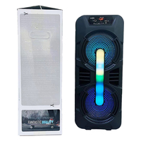 GTS-1702 8 pouces * 2 10W * 2 extérieur Boombox Radio Fm portabilité sans fil Subwoofer haut-parleur Portable Mini Radio karaoké Microphones