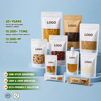 Sachet d'emballage personnalisé à fermeture éclair Doypack pour matcha, café, thé, 35 250g 500 grammes, grand sac en mylar pour le stockage alimentaire
