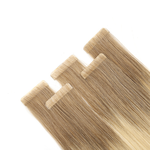 KSWIGS <b>Strong</b> <b>Glue</b> PU Invisible Tape In Extensions Silky Straight Human Hair Seamless Weft Reusable Multiple Times - Product Image 2