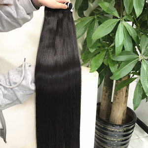 100% <span class=keywords><strong>capelli</strong></span> umani trama di alta qualità <span class=keywords><strong>capelli</strong></span> vergini crudi estensioni 100g colore naturale doppio disegno tesse tesse vera cuticola - Product Image 1