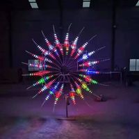 Sculpture d'énergie cinétique en métal en forme de fleur art de sculpture électrocinétique avec moteur