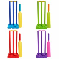 Juego de Críquet de Juguete con Bate y Pelota de PP/PE, con Caja de Color, para Niños, Juego en el Patio Trasero, Personalizable OEM