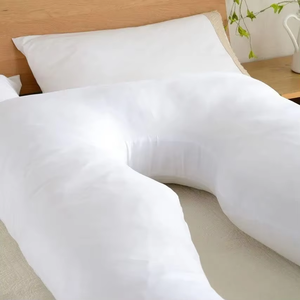 Oreiller de corps <span class=keywords><strong>360</strong></span> ° Oreiller de grossesse en forme de U de luxe Remplissage de gel de refroidissement déchiqueté Conception ergonomique Lavable à double face - Product Image 3