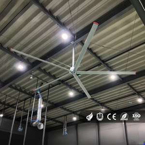 Ventilateur HVLS QIXIANG 12FT-24FT PMSSM 220V 380V à faible bruit pour usine, entrepôt, église, grange, ventilation et refroidissement, grand ventilateur de plafond - Product Image 1