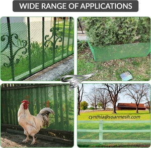 Maille <span class=keywords><strong>de</strong></span> clôture en plastique pour poulets <span class=keywords><strong>de</strong></span> 15,7 pouces x 10 pieds, clôture hexagonale, filet pour volailles pour poulailler, ferme, jardin, vert - Product Image 6