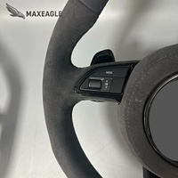 Volant de direction en cuir Alcantara entièrement personnalisé pour Audi RS A4 A5 A6 C7 B8 R8 S3 S4 S5 Q7 A7 S7 TT RS3 RS5 RS6 RS7 B9