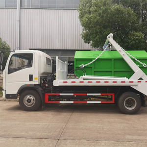 Truk pembuangan sampah Sinotruk HOWO, wadah muatan 8m3 lengan ayun, truk pembuangan sampah penggunaan Kota - Product Image 3