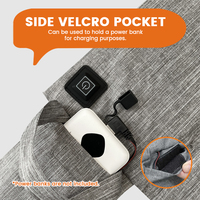 Coussin chauffant portable à trois vitesses pour l'extérieur, pliable en trois, avec charge USB, pour le camping, la chasse, l'escalade
