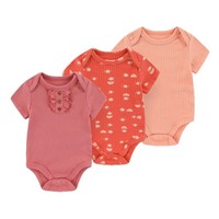 Ensemble trois pièces pour enfants vente chaude transfrontalière body côtelé nouveau-né à manches courtes costume rampant solide bébé barboteuse étrangère