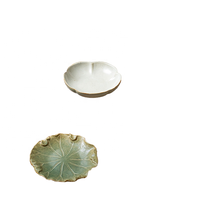 Assiette à collation en grès rétro de haute qualité plat à sushi en céramique personnalisé avec porte-pot à thé Snack pour l'exportation transfrontalière