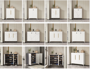 Meuble de rangement pour chaussures de salon avec serrure à combinaison et empreinte digitale pour entrée, mobilier de maison intelligent - Product Image 3