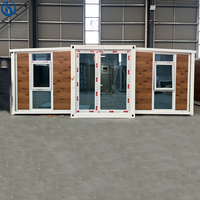 Maison conteneur en acier extensible de 20, 30 et 40 pieds avec 3 chambres pour hôtels et bureaux