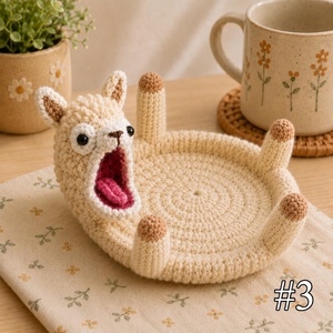 Décoration de table en <span class=keywords><strong>laine</strong></span> faite à la main au crochet, sur le thème des animaux sauvages, forme irrégulière, cadeau pour la décoration de la maison - Product Image 4