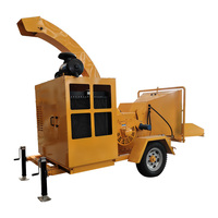 Broyeur de bois industriel mobile pour machines forestières avec moteur, capacité 3T/h, diamètre max. 25CM