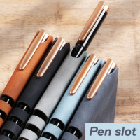 Couverture en cuir PU, impression de logo personnalisée, format A6, reliure cousue, papier 80 g/m², petit agenda de bureau portable, cadeau minimaliste classique