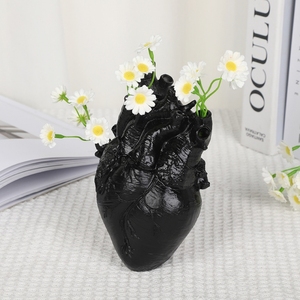 <span class=keywords><strong>Vase</strong></span> à fleurs en résine moderne en forme de cœur <span class=keywords><strong>humain</strong></span>, décoration d'Halloween effrayante, pot à fleurs pour bureau à domicile, artisanat décoratif - Product Image 2