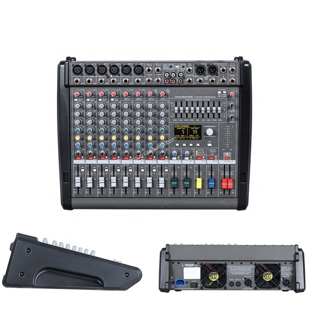 PM600-3 Wholesale Distributor 6 Channel 2*900W with TFT Screen Power Mixer  for Audio Power Karaoke Mixing Amplifier