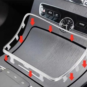 Car Cup Holder Trim Shield Storage <b>Box</b> Border For Mercedes Benz C Class GLC E Class Center <b>Stack</b> Plastic Cover - Product Image 3
