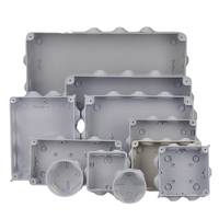 Boîtier de jonction étanche avec trous IP65, boîtier terminal extérieur en plastique ABS sans ouverture avec tête de prise