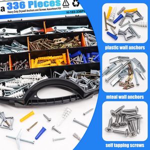 Baiguluo 336Pcs Drywall Anchors And Screws Assortment Kit Metric Heavy Duty For General Industry - Product Image 5