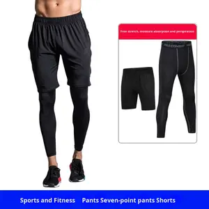 Erkek spor açık ev koşu için Fitness giysileri pantolon, basketbol eğitimi, ter esneklik, çabuk kuruyan uzun pantolon - Product Image 2