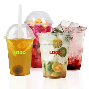 厂家透明塑料直销塑料杯，带口盖透明茶咖啡一次性饮料杯