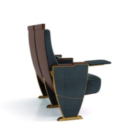Chaise de salle de conférence moderne de haute qualité avec tablette d'écriture chaises de conférence confortables en tissu rembourré avec tables
