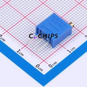Résistance/potentiomètre réglable 3296W-1-205LF SIP-3P, 9,5x4,8 mm (Résistance : 2 mOhm) (Précision : 10%) - Product Image 1