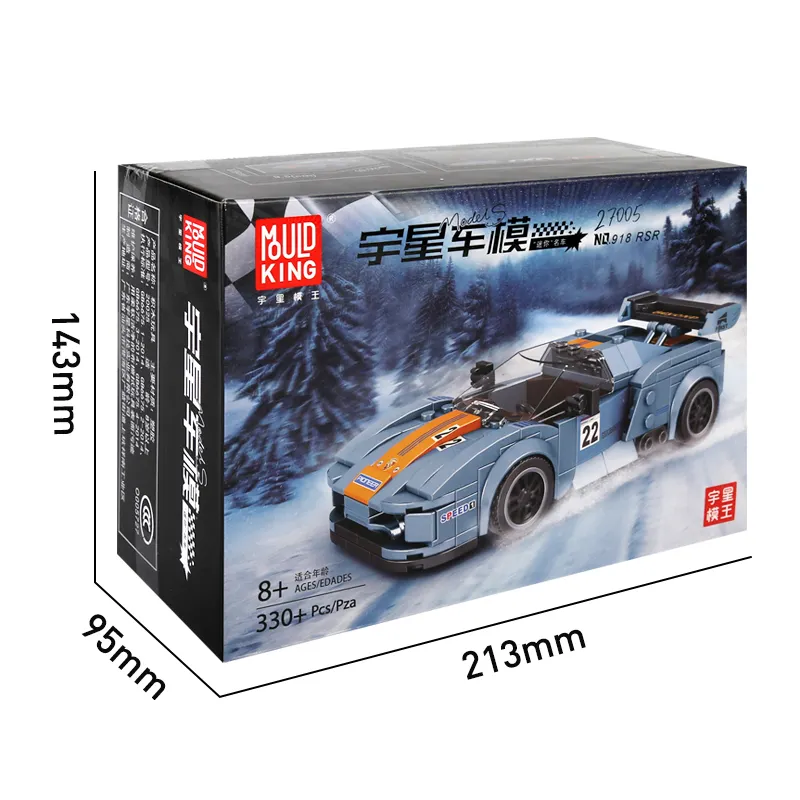 Mould King 27005-27008 Sport Racing Car Model Assembly Toys Building Blocks brick for kids Christmas gift