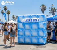 Modèle de mur de glace gonflable personnalisé pour la décoration d'événements festifs, la publicité commerciale, les événements de carnaval