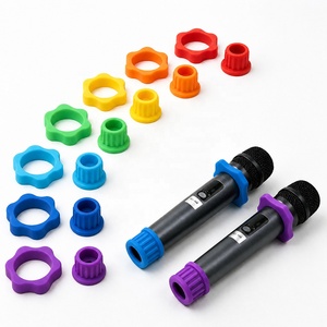 Custom Anti-Rolling Ring Wireless Microphone Holder Shakeproof Mic Protection Silicone <b>Rubber</b> Bottom Rod Sleeve for Microphone - Product Image 1