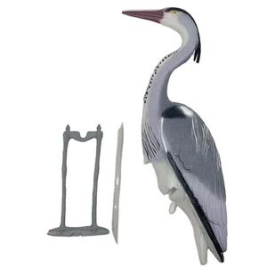 Adornos de plástico Tipo Heron Garden Heron Adornos Empalmable Standing Grey Heron para decoración de jardín - Product Image 1