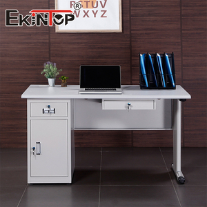 Ekintop Meja Kantor Rumah, Meja Kantor Kecil Nordik Putih - Product Image 6